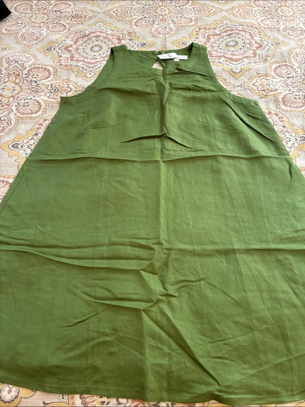 LOFT Women's Olive Green A-Line Dress